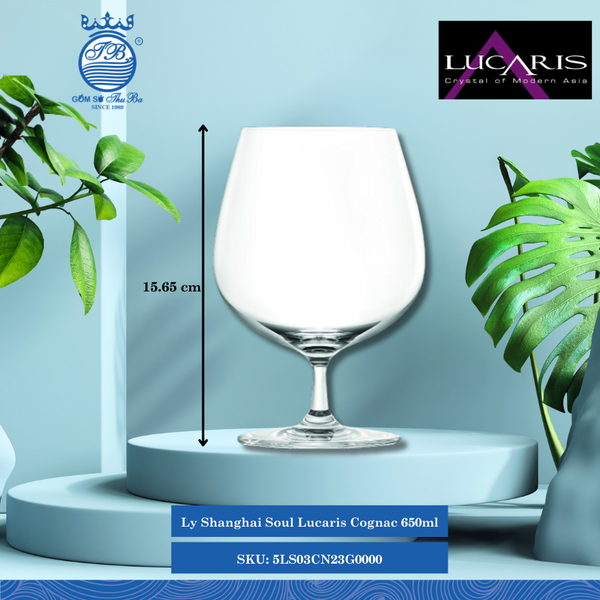Ly Cognac Shanghai Soul 650ml Cao: 15.65cm 24 Cái/Thùng 6 Cái/Hộp Ocean Thủy Tinh 5LS03CN23G0000