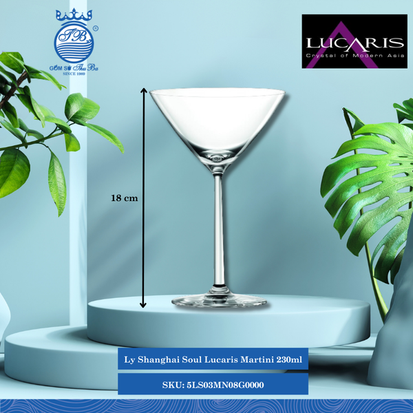Ly Martini Shanghai Soul 230ml Cao: 18cm 24 Cái/Thùng 6 Cái/Hộp Ocean Thủy Tinh 5LS03MN08G0000