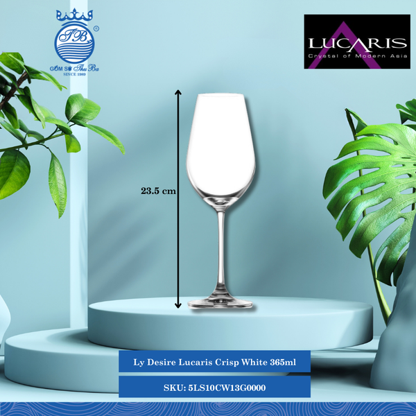 Ly Crisp White Desire 365ml Cao: 23.5cm 24 Cái/Thùng 6 Cái/Hộp Ocean Thủy Tinh 5LS10CW13G0000