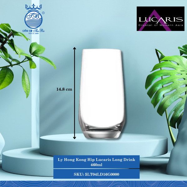 Ly Long Drink Hong Kong Hip 460ml Cao: 14.8cm 24 Cái/Thùng 6 Cái/Hộp Ocean Thủy Tinh 5LT04LD16G0000