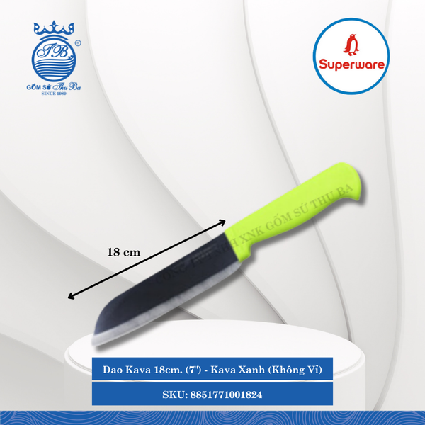 Dao Kava Xanh (Không Vỉ) (Nhiều Size) Superware Inox