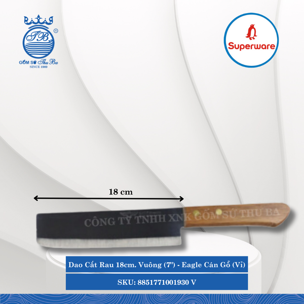 Dao Cắt Rau Eagle Cán Gỗ (Vĩ) (Nhiều Size, Nhiều Loại) Superware Inox