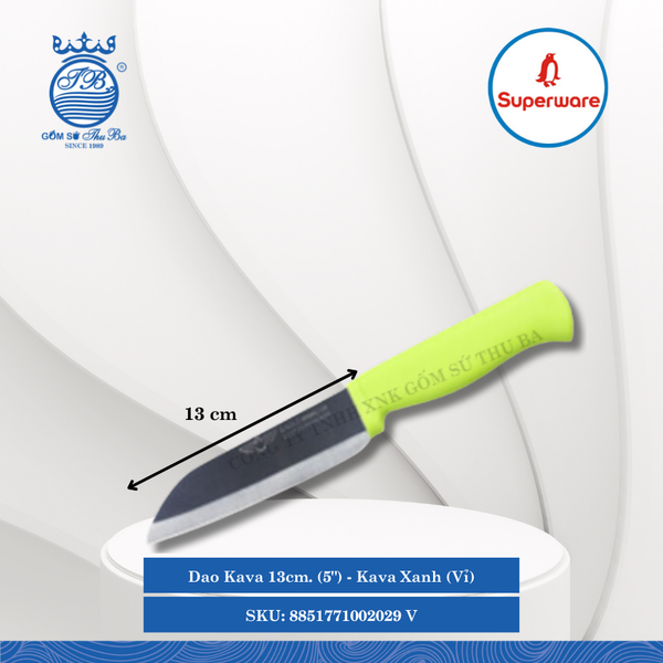 Dao Kava Xanh (Vỉ) (Nhiều Size) Superware Inox