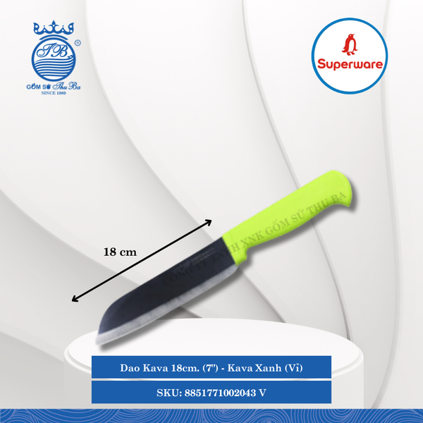 Dao Kava Xanh (Vỉ) (Nhiều Size) Superware Inox