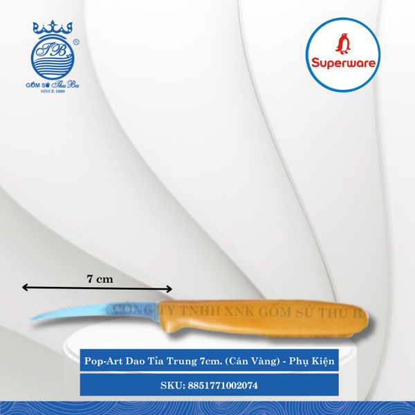 Pop-Art Dao Tỉa Cán Vàng (Nhiều Size) Superware Inox