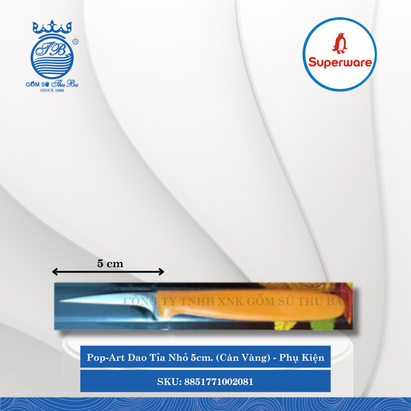 Pop-Art Dao Tỉa Cán Vàng (Nhiều Size) Superware Inox