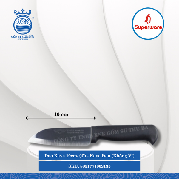 Dao Kava Đen (Không Vỉ) (Nhiều Size) Superware Inox