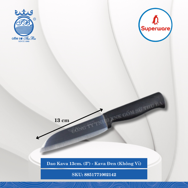 Dao Kava Đen (Không Vỉ) (Nhiều Size) Superware Inox