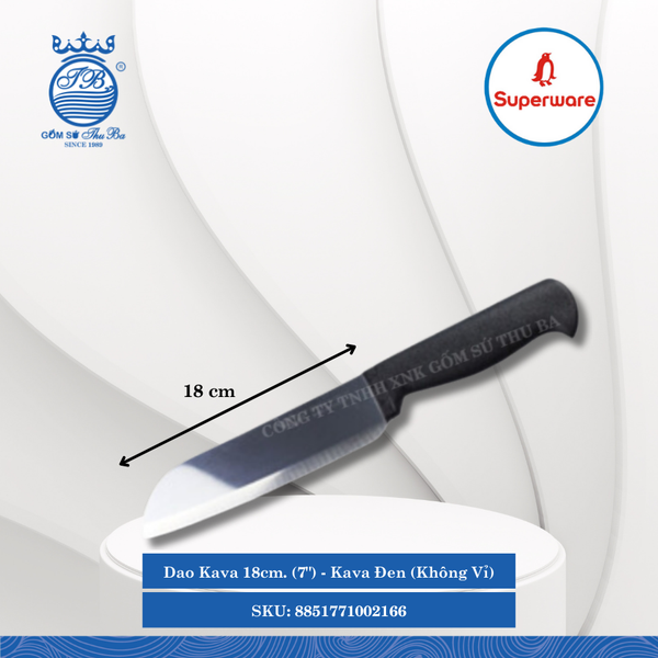 Dao Kava Đen (Không Vỉ) (Nhiều Size) Superware Inox