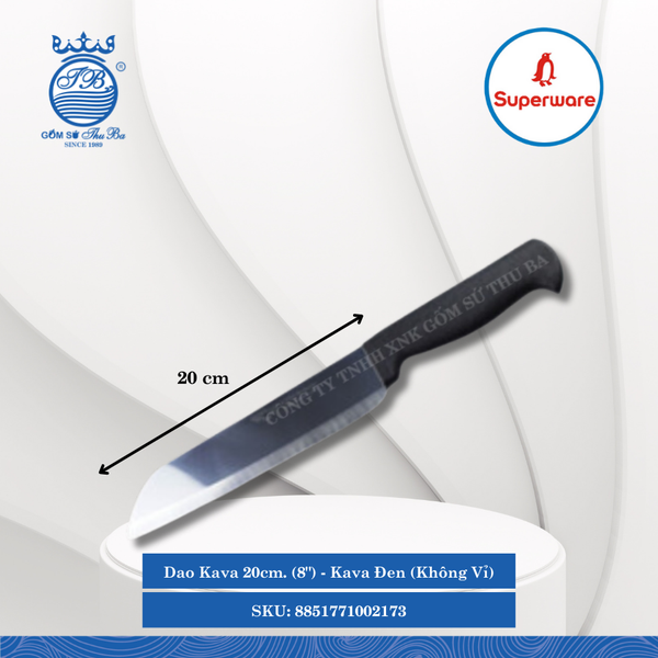 Dao Kava Đen (Không Vỉ) (Nhiều Size) Superware Inox