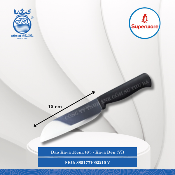 Dao Kava Đen (Vỉ) (Nhiều Size) Superware Inox