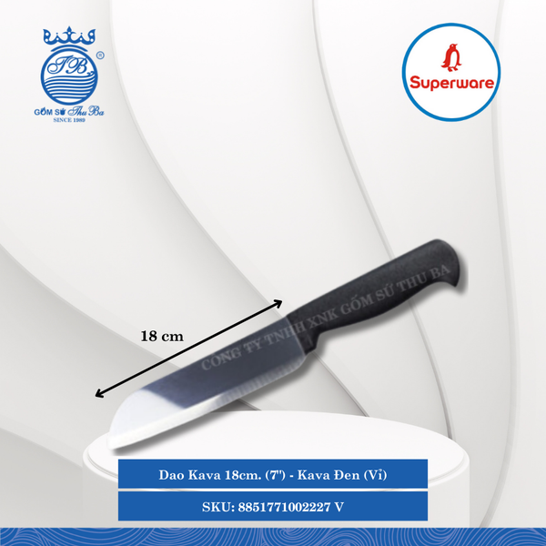 Dao Kava Đen (Vỉ) (Nhiều Size) Superware Inox