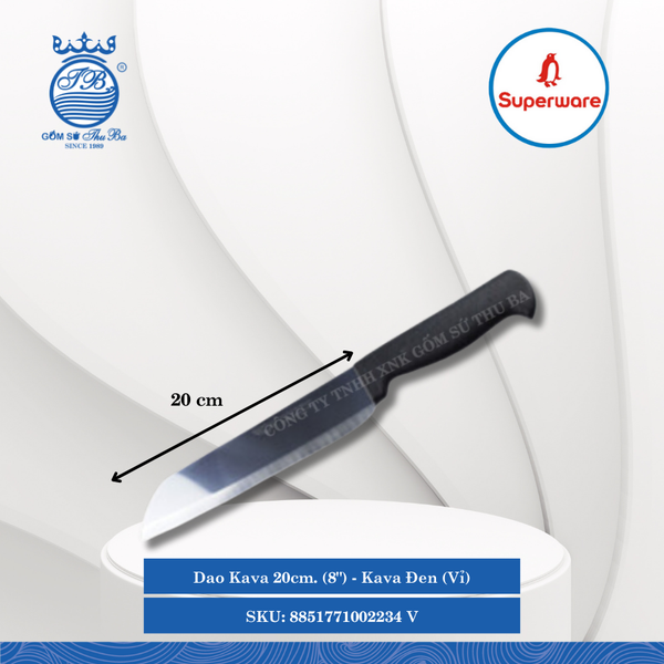 Dao Kava Đen (Vỉ) (Nhiều Size) Superware Inox