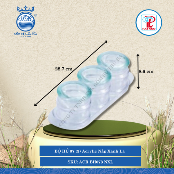 Bộ Hủ Gia Vị Acrylic (Nhiều Màu) Fataco Nhựa