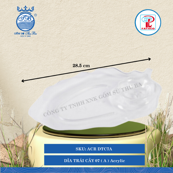 Dĩa Trái Cây (A) Acrylic (Nhiều Size) Fataco Nhựa