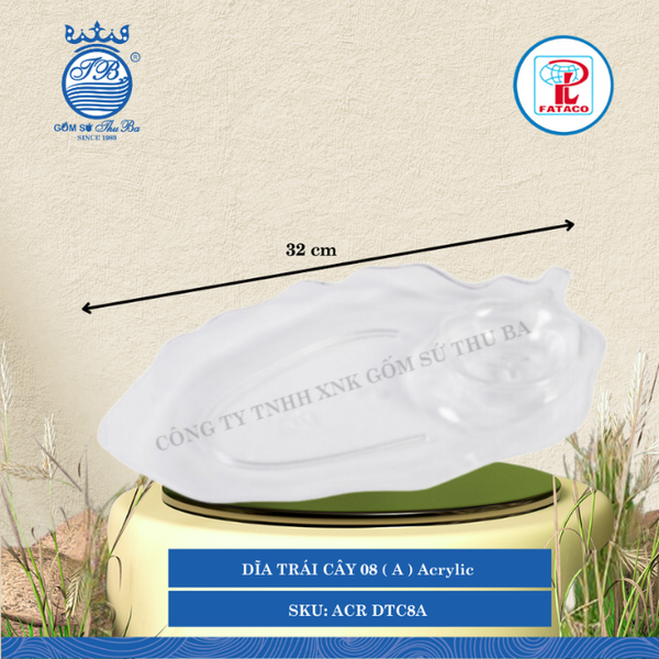 Dĩa Trái Cây (A) Acrylic (Nhiều Size) Fataco Nhựa