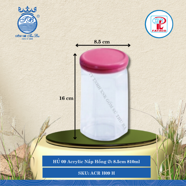 Hủ Acrylic (Nhiều Size, Nhiều Màu) Fataco Nhựa