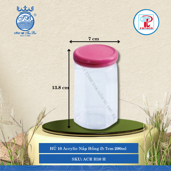 Hủ Acrylic (Nhiều Size, Nhiều Màu) Fataco Nhựa