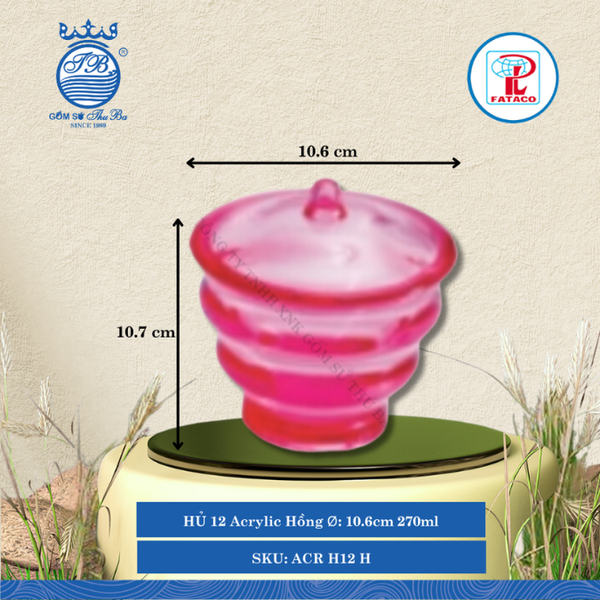 Hủ Xoắn Acrylic (Nhiều Size, Nhiều Màu) Fataco Nhựa