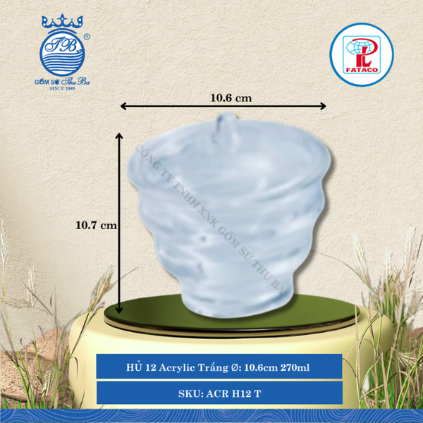 Hủ Xoắn Acrylic (Nhiều Size, Nhiều Màu) Fataco Nhựa