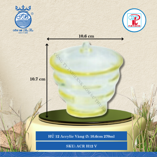 Hủ Xoắn Acrylic (Nhiều Size, Nhiều Màu) Fataco Nhựa
