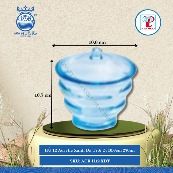Hủ Xoắn Acrylic (Nhiều Size, Nhiều Màu) Fataco Nhựa