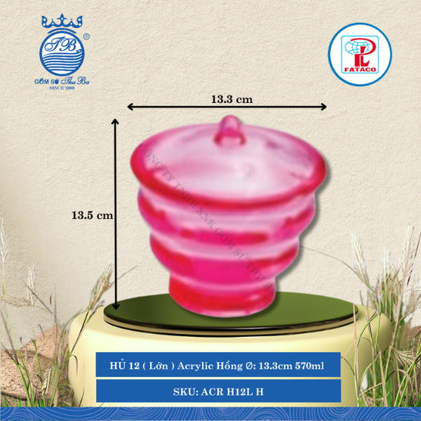 Hủ Xoắn Acrylic (Nhiều Size, Nhiều Màu) Fataco Nhựa