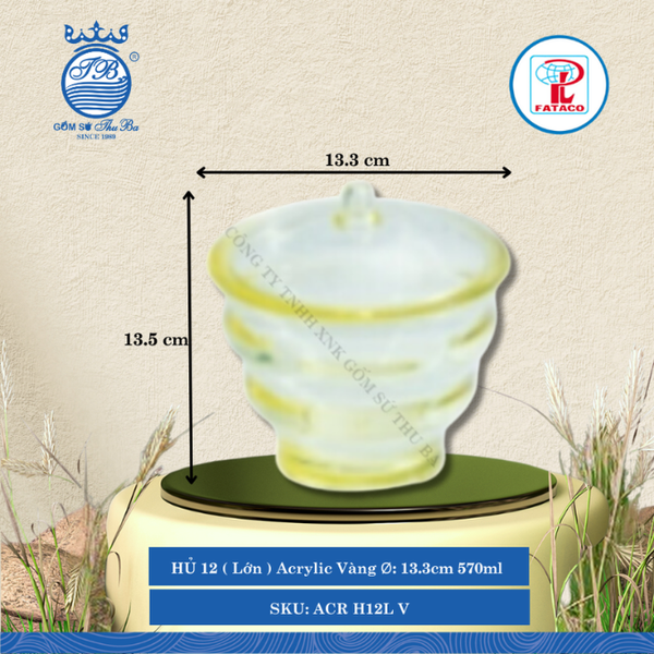 Hủ Xoắn Acrylic (Nhiều Size, Nhiều Màu) Fataco Nhựa
