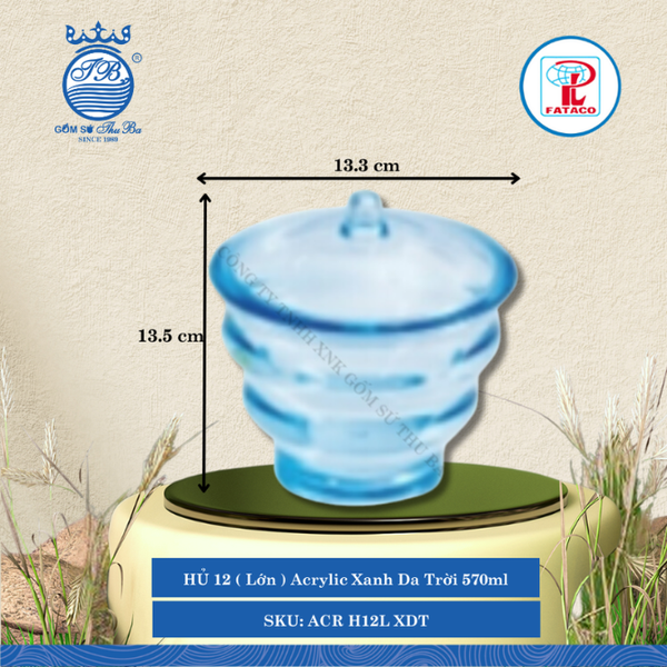 Hủ Xoắn Acrylic (Nhiều Size, Nhiều Màu) Fataco Nhựa