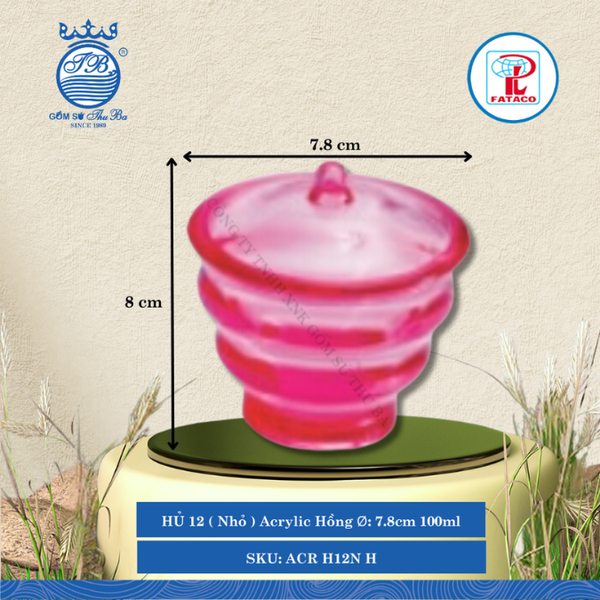 Hủ Xoắn Acrylic (Nhiều Size, Nhiều Màu) Fataco Nhựa