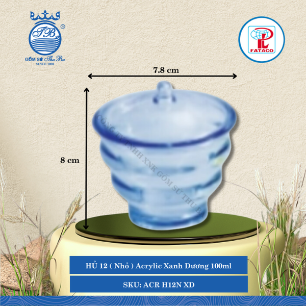 Hủ Xoắn Acrylic (Nhiều Size, Nhiều Màu) Fataco Nhựa