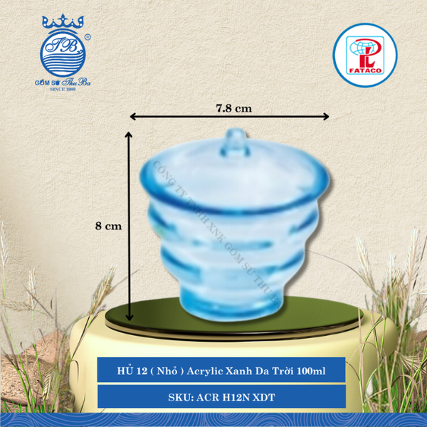 Hủ Xoắn Acrylic (Nhiều Size, Nhiều Màu) Fataco Nhựa