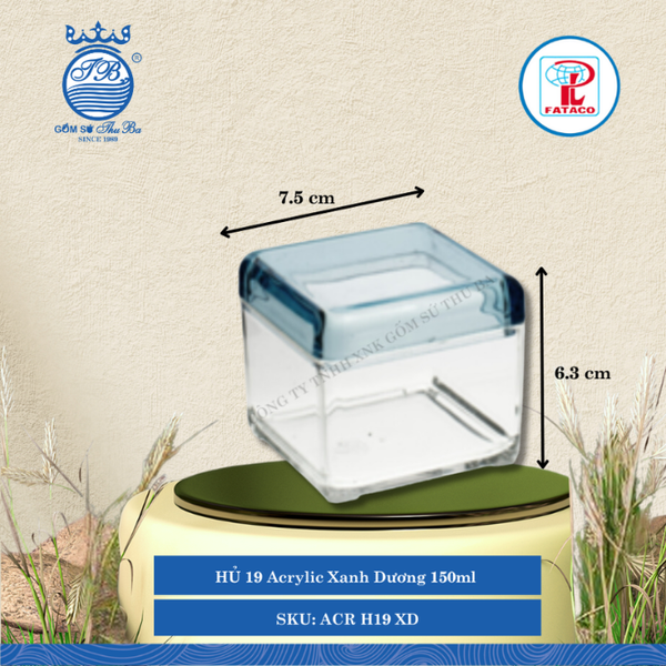 Hủ HU 19 Acrylic (Nhiều Màu) Fataco Nhựa