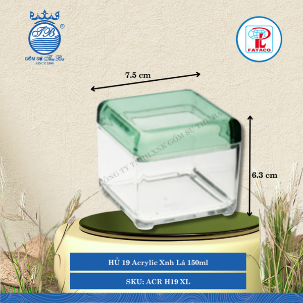 Hủ HU 19 Acrylic (Nhiều Màu) Fataco Nhựa