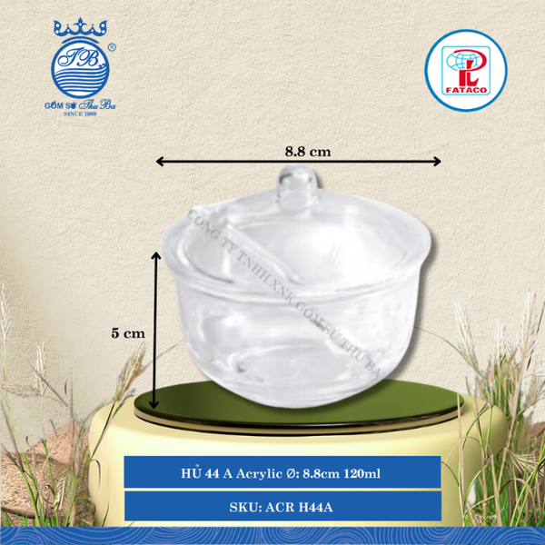 HŨ HU 44A, HU 45A Acrylic (Nhiều Size) Fataco Nhựa