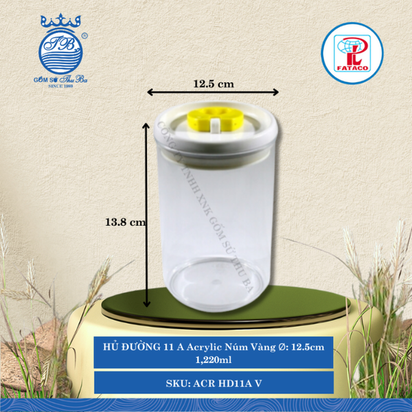 HŨ HĐ 10A, HĐ 11A, HĐ 12A Acrylic (Nhiều Size) Fataco Nhựa