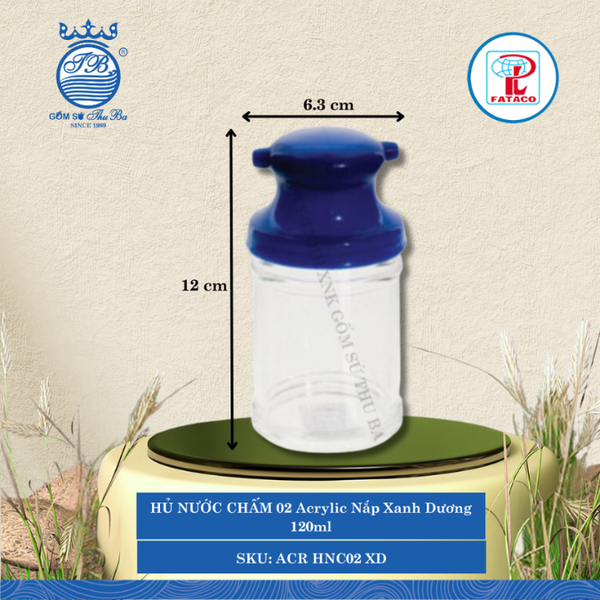 HŨ ĐỰNG NƯỚC CHẤM NC 02 Acrylic (Nhiều Màu) Fataco Nhựa