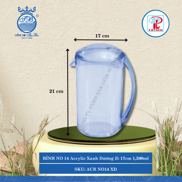 Bình NO 14 Acrylic (Nhiều Màu) Fataco Nhựa