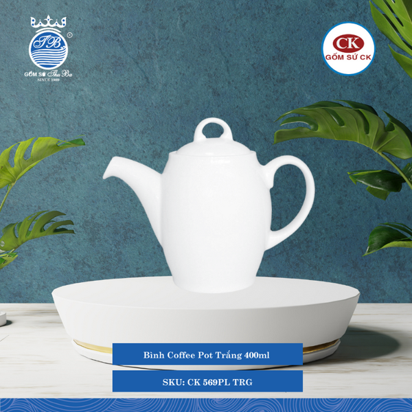 Bình Cà Phê Trắng (Nhiều Size) CK Sứ