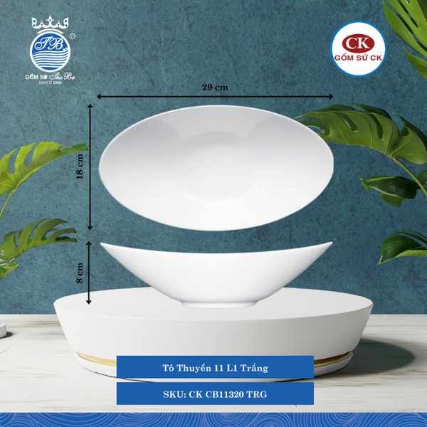 Tô Thuyền Trắng (Nhiều Size) CK Sứ