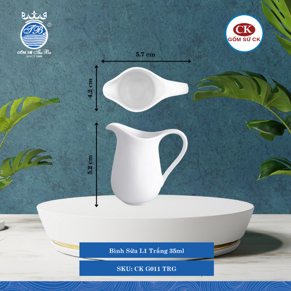 Bình Sữa G011, G012, G013, G014 Trắng (Nhiều Size) CK Sứ