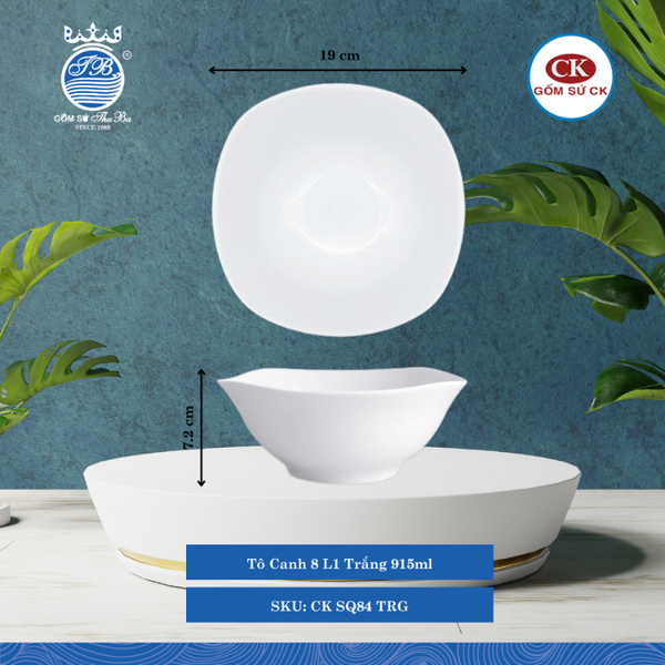 Tô Canh SQ Trắng (Nhiều Size) CK Sứ