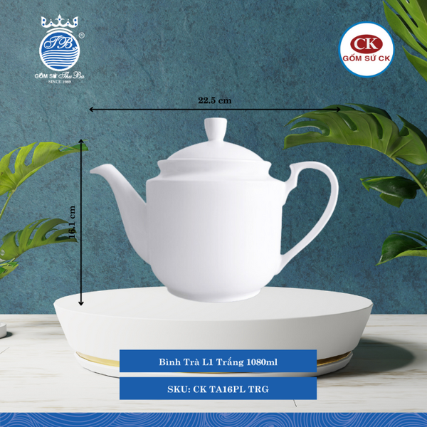 Bình Trà TA06PL, TA06PL-1, TA16PL Trắng (Nhiều Size) CK Sứ