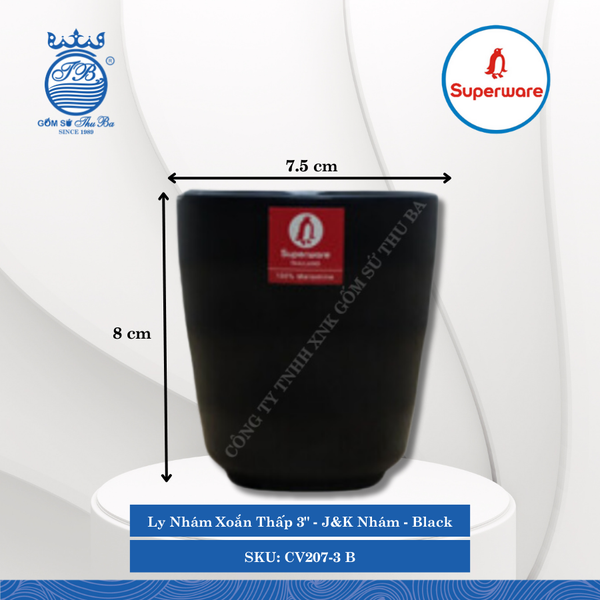 Ly Nhám Xoắn J&K Nhám Black (Nhiều Loại) Superware Nhựa