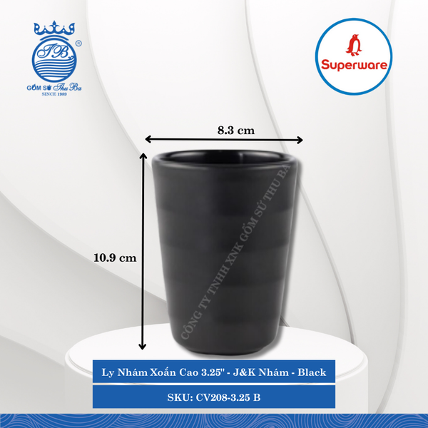 Ly Nhám Xoắn J&K Nhám Black (Nhiều Loại) Superware Nhựa