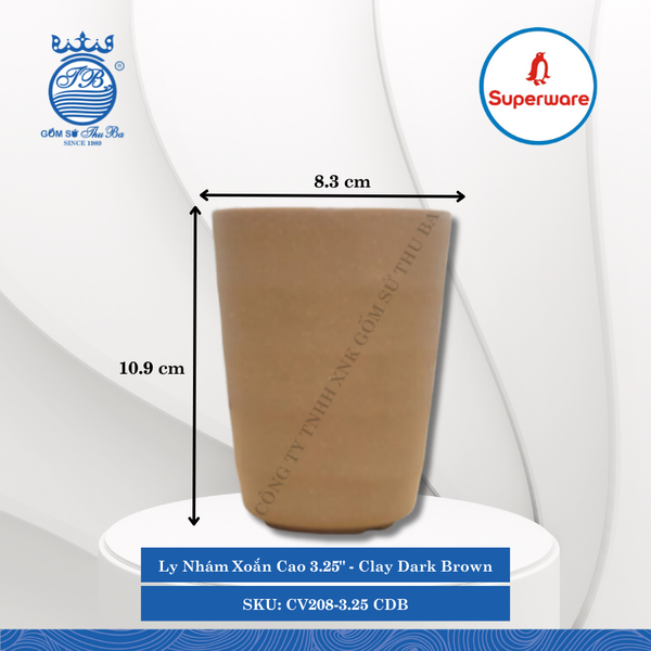 Ly Nhám Xoắn J&K Nhám Clay Dark Brown (Nhiều Loại) Superware Nhựa