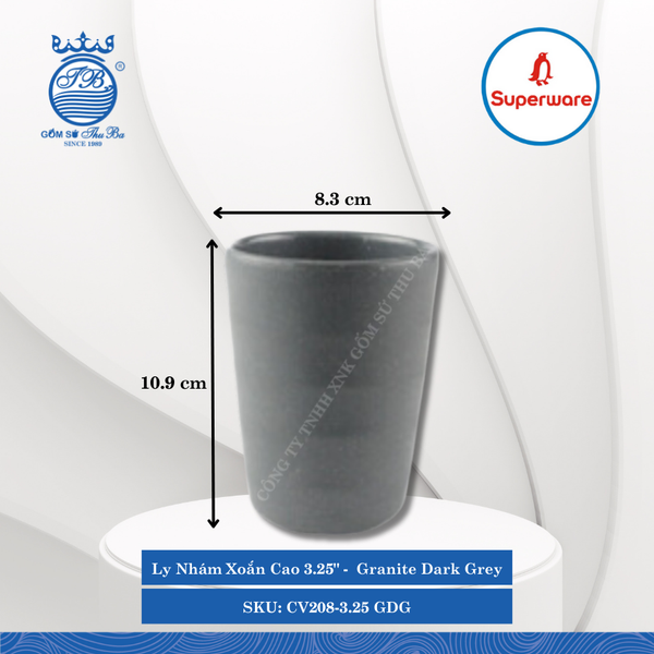 Ly Nhám Xoắn J&K Nhám Granite Dark Grey (Nhiều Loại) Superware Nhựa