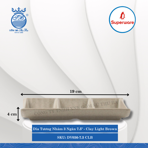 Dĩa Tương Nhám J&K Nhám Clay Light Brown (Nhiều Loại) Superware Nhựa