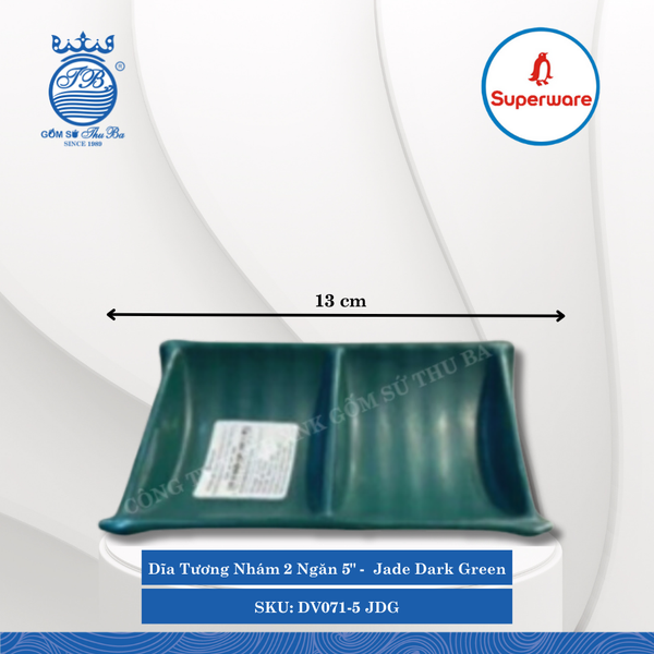 Dĩa Tương Nhám J&K Nhám Jade Dark Green (Nhiều Loại) Superware Nhựa