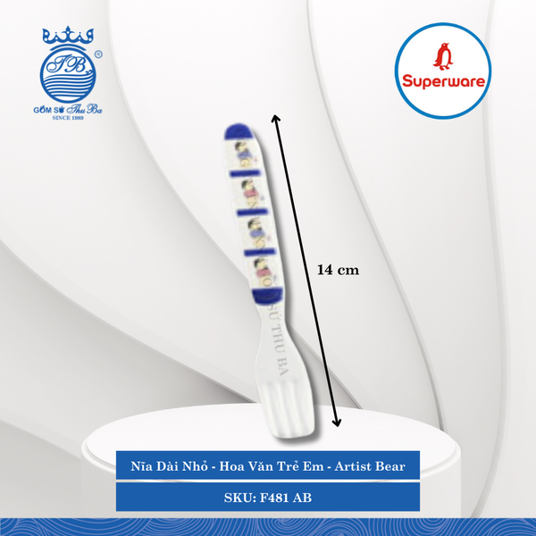 Nĩa Dài Artist Bear (Nhiều Loại) Superware Nhựa